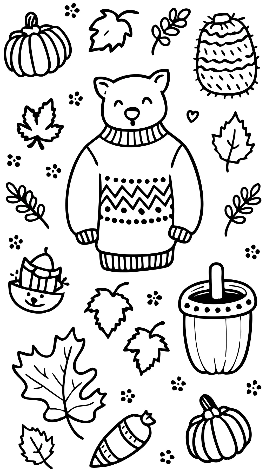 free printable fall coloring pages